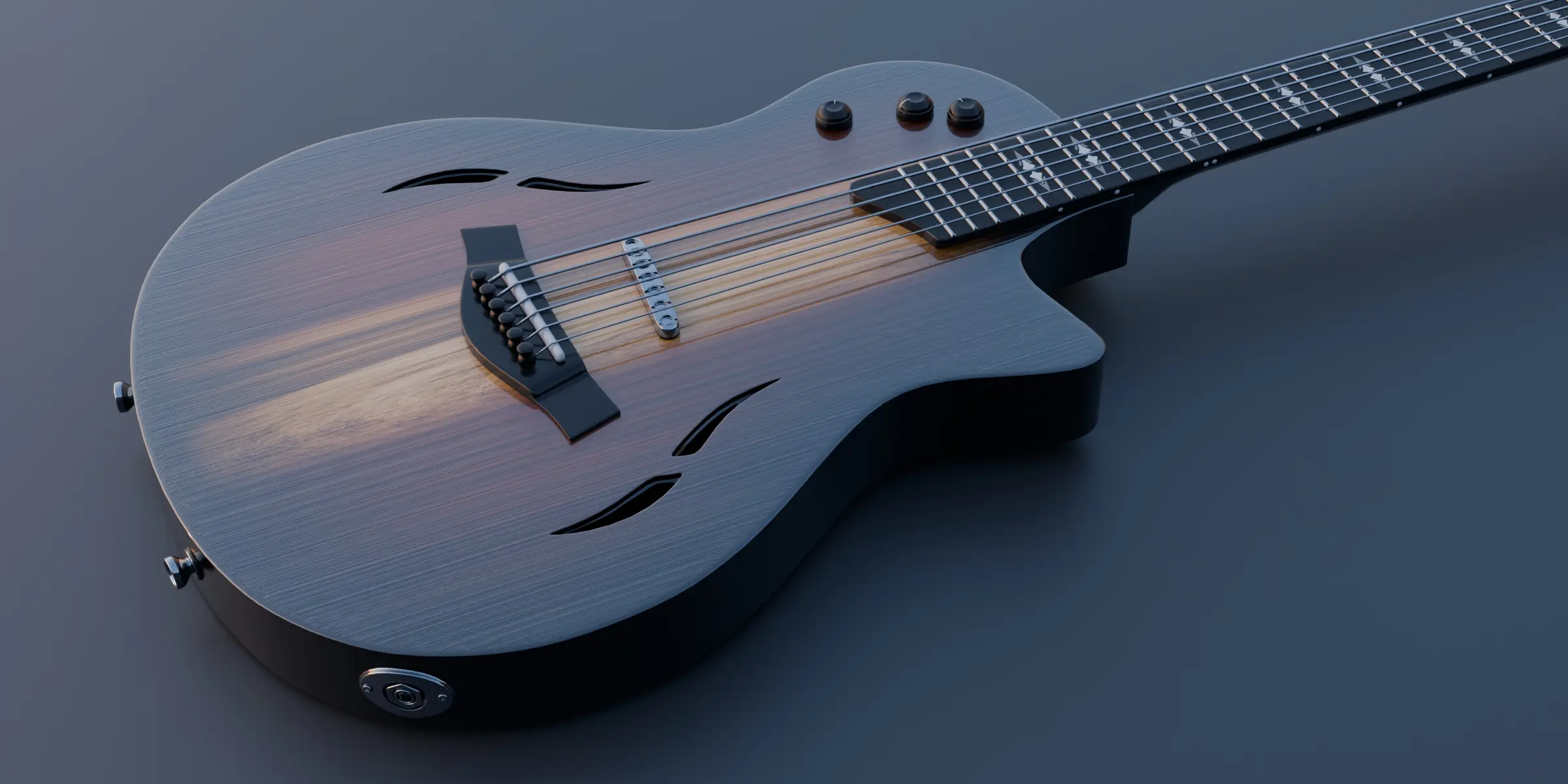 Semi Acoustic Hybrid Guitar, KOA Finish — image 4