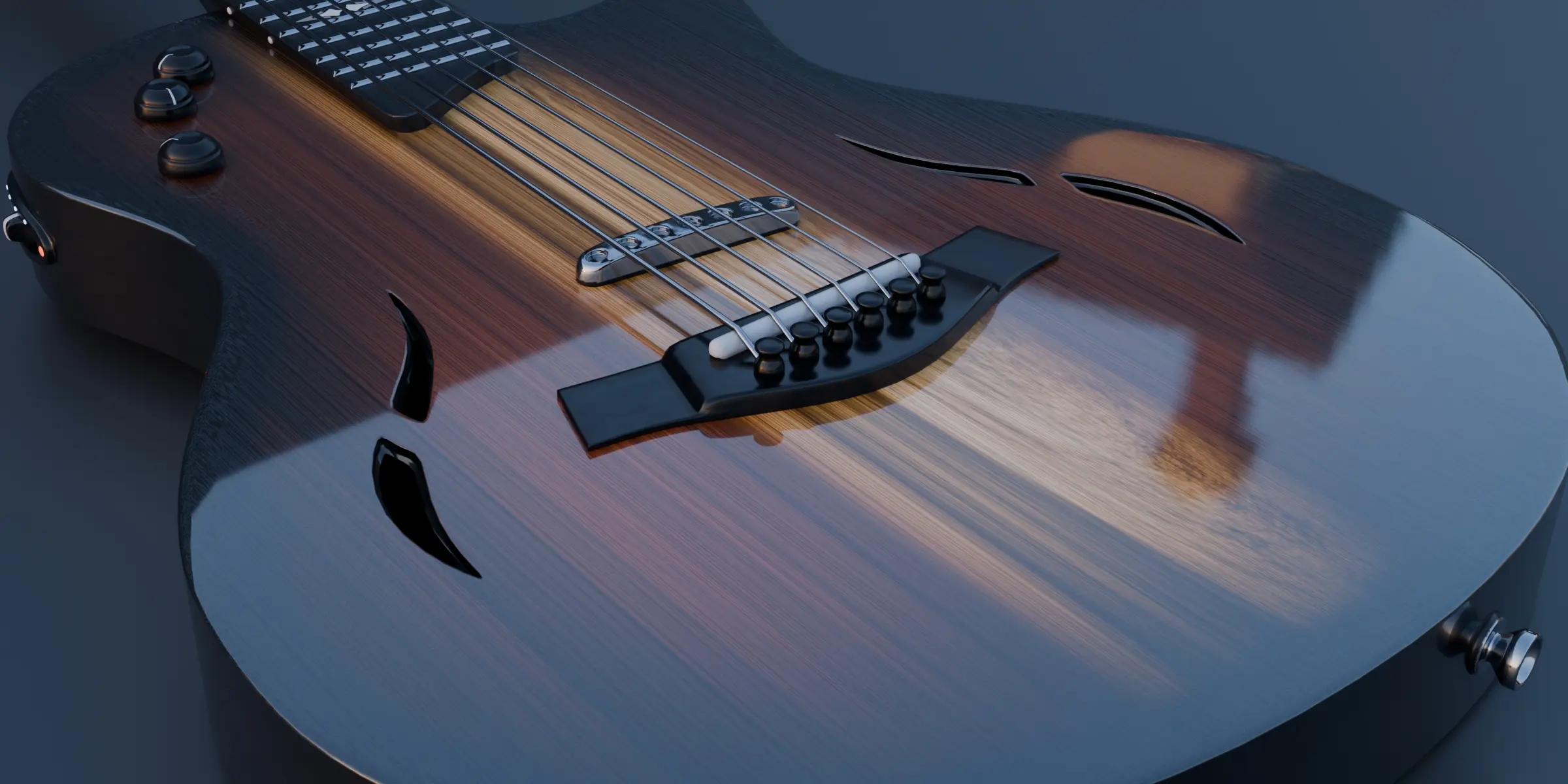 Semi Acoustic Hybrid Guitar, KOA Finish — image 1