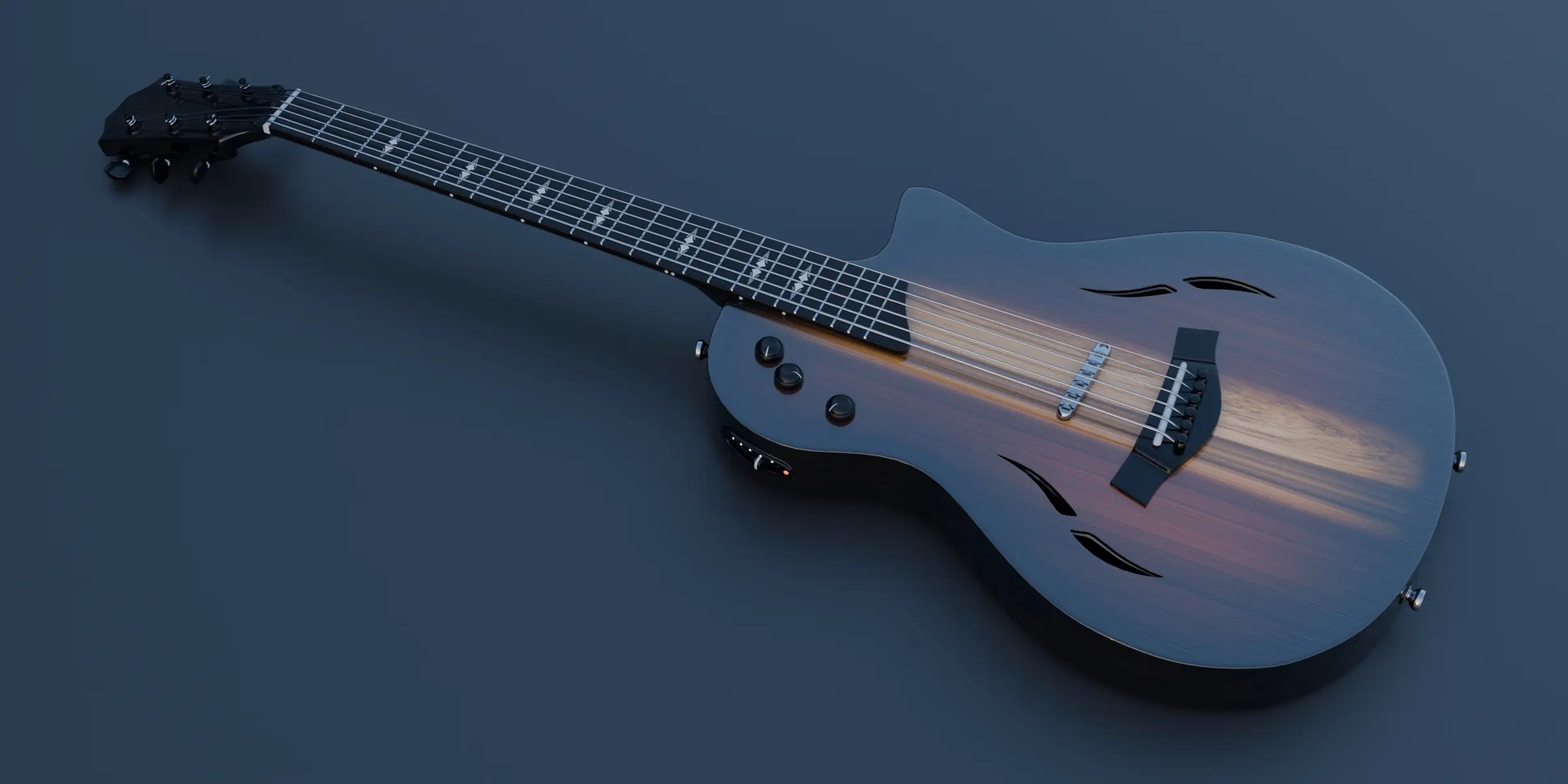 Semi Acoustic Hybrid Guitar, KOA Finish