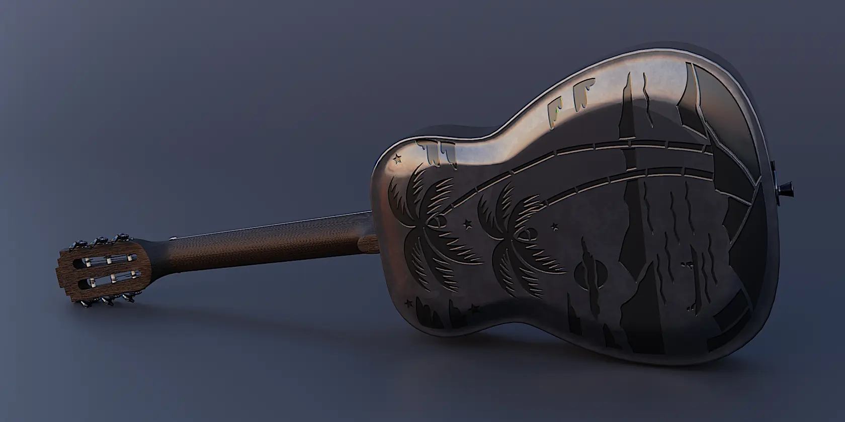 Steel Single-Cone Resonator Acoustic Guitar — image 3